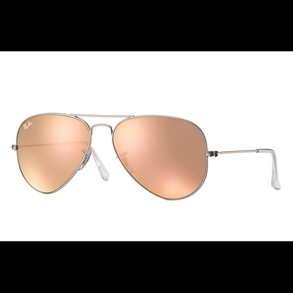 Ray Ban AVIATOR FLASH LENSES silver copper Flash - Picture 1 of 8